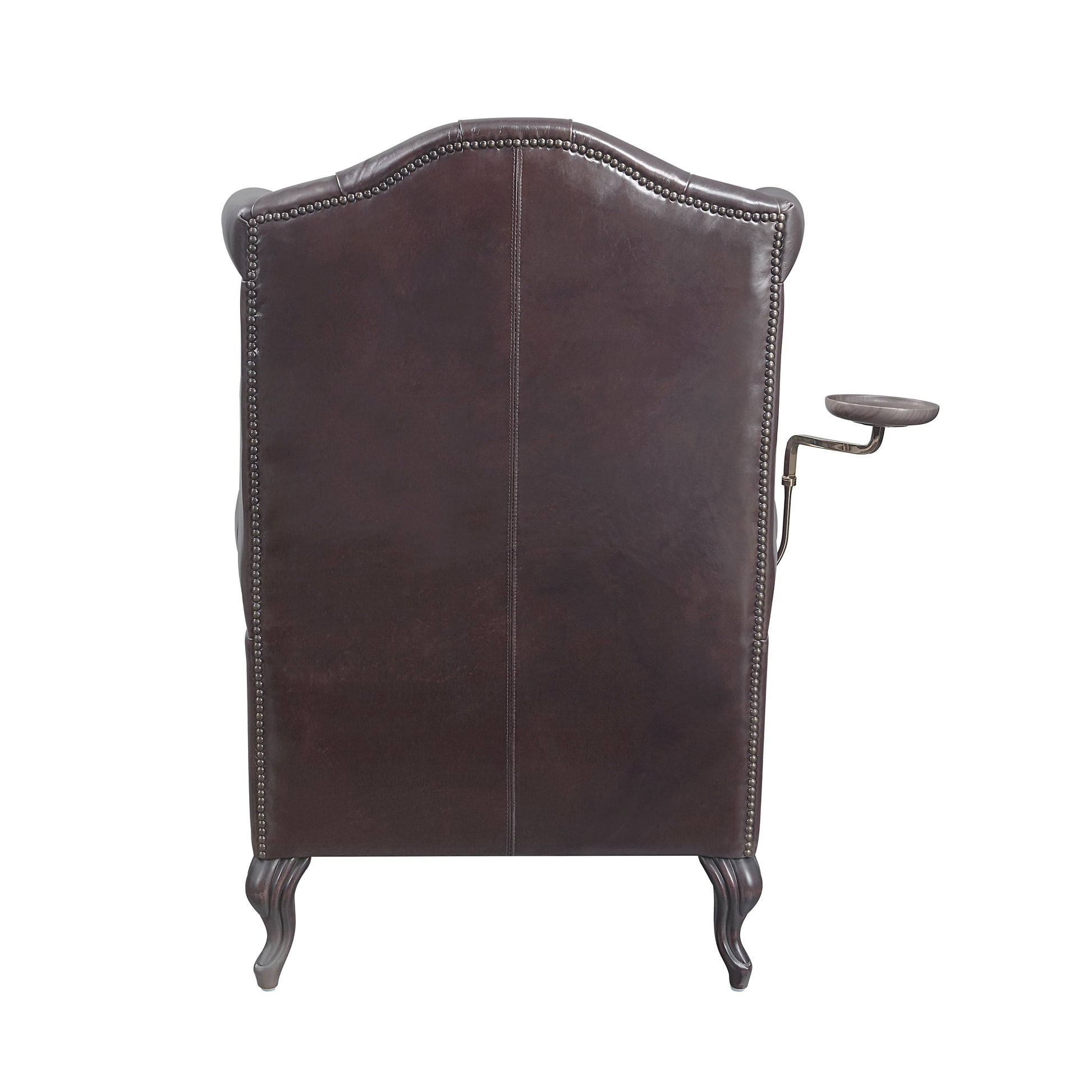 Pino Accent Chair, Vintage Brown Top Grain Leather Ac02994 Brown Wood Metal