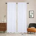 Newport Cotton Lining Window Curtains For Bedroom, Linen Curtains For Living Room, 108 Inches Long Curtains For Living Room, White White Linen