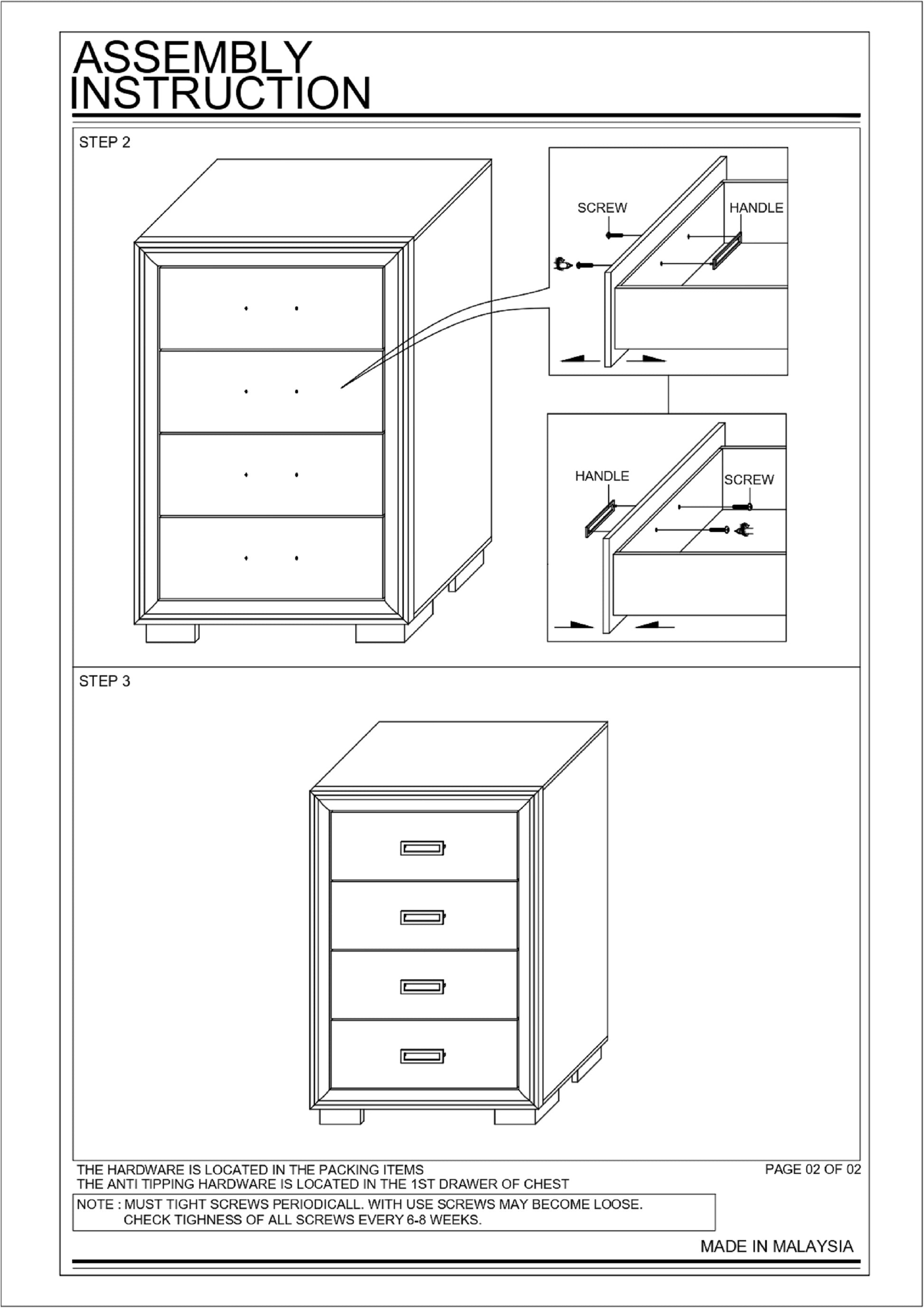 modern 4 drawer dresser instructions Furinno 19154H Lucca Simple Design 3-Drawer Dresser Instruction Manual