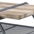 Oak And Sandy Grey 1 Shelf Coffee Table Oak Primary Living Space Shelves Rectangular Wood Metal Sled