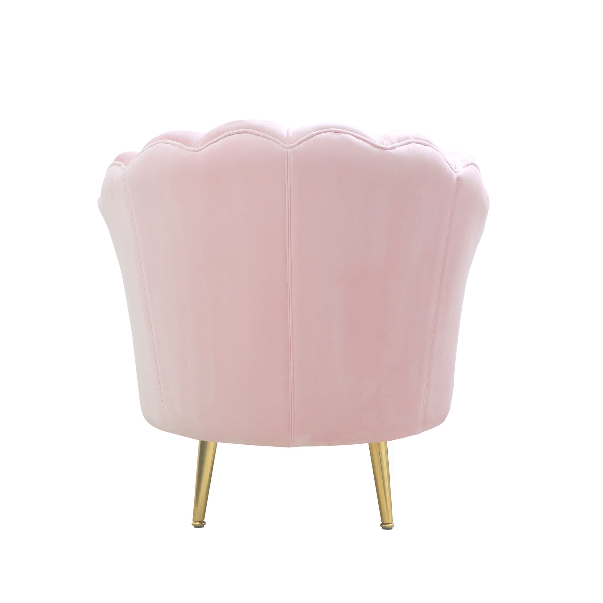 Alana Seashell Chair And Stool Pink Fabric