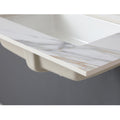 31 Inch Marble Vanity Top, Bathroom Vanity Top With Undermount Rectangular Middle Sink And 4