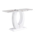 Modern Simple Glossy White Rectangular Counter Bar Table 47.24