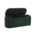 Coolmore Storage Ottoman,Bedroom End Bench,Upholstered Fabric Storage Ottoman With Safety Hinge, Entryway Padded Footstool, Ottoman Bench For Living Room & Bedroom Emerald Emerald Foam Corduroy