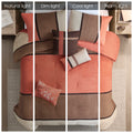 7 Piece Faux Suede Comforter Set Coral Queen Queen Coral Polyester