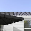 Outsunny 10' Cantilever Patio Umbrella, Square Offset Umbrella With Tilt, Crank, Cross Base, Aluminum Pole And Air Vent, Hanging Umbrella For Garden, Pool, Backyard, Gray Gray Aluminum