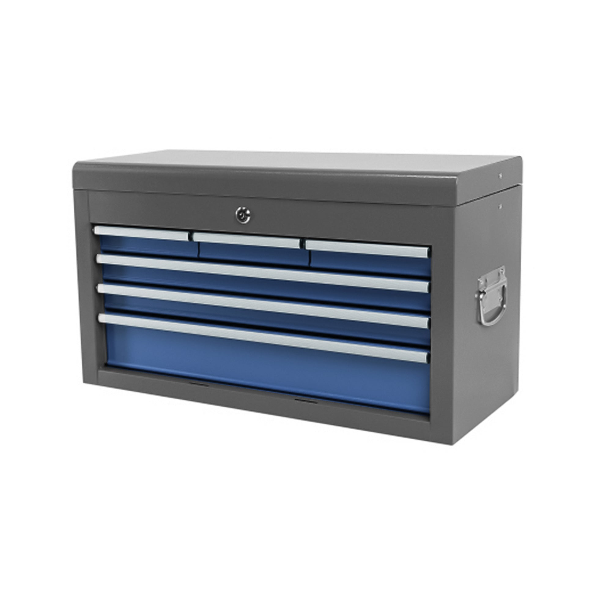 High Capacity Rolling Tool Chest With Wheels And Drawers, 8 Drawer Tool Storage Cabinet Blue Grey Iron