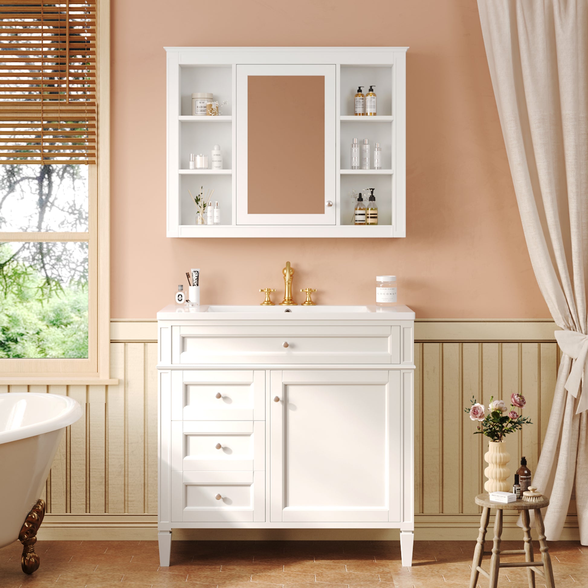 36'' Bathroom Vanity With Medicine Cabinet, Royal