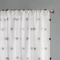 Pom Pom Embellished Curtain Panel Only 1 Pc Panel Multicolor Polyester