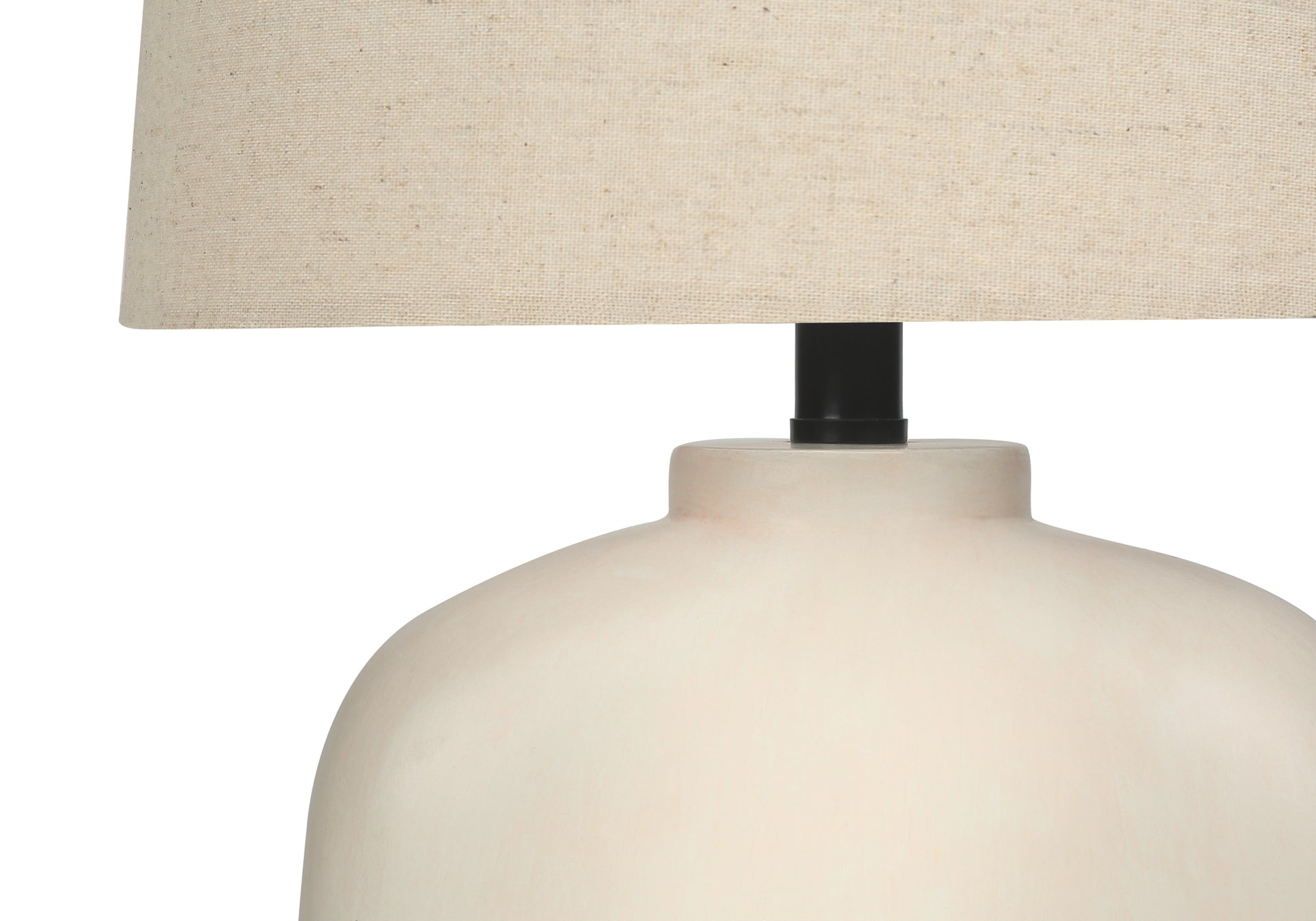 Lighting, 25"H, Table Lamp, Cream Resin, Beige Shade, Modern Cream Polyresin