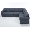 Arrived Sleeper Sofa, 2 In 1 Pull Out Couch Bed,6 Seater Sofa Bed, L Shaped Sleeper Sectional Sofa Couch,Riveted Sofa,104'' Large Combined Sofa Bed In Living Room, Dark Gray Gray Polyester Wood Primary Living Space Medium Soft Cushion Back Modern