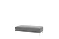 Modern Antique Gray Large Ottoman Metal Legs 1Pc Cocktail Ottoman Living Room Antique Gray Faux Leather Primary Living Space Grey Contemporary,Modern Rectangle Bonded Leather