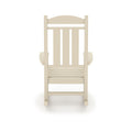 Beige Traditional Porch Rocker Classic Hdpe Poly Lumber For Porch, Patio, And Garden Comfort No Rocker & Glider Beige Weather Resistant Frame Garden & Outdoor American Traditional Hdpe Hdpe