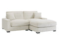 Modular Sectional Sofa,4 Seater Oversized Sectional Sofa, Corduroy Fabric With 2 Ottoman Bench And 2 Pillows, Modular Sectionals Sofa Couch For Living Room Cream Corduroy 4 Seat