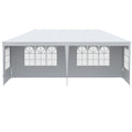 Outsunny 10' X 20' Large Party Tent, Events Shelter Canopy Gazebo With 4 Removable Side Walls, Shade Shelter For Weddings, White White Steel