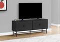 Tv Stand, 60 Inch, Console, Media Entertainment Center, Storage Cabinet, Living Room, Bedroom, Black Laminate, Black Metal, Contemporary, Modern Black 80 89 Inches Particle Board