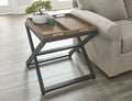 Topeka End Table Brown Brown Wood