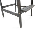 Wood Bar Stool Dark Grey Wood