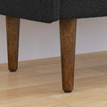 Teddy Velvet Storage Stool, ,With Storage Space, Suitable For Apartments, Living Rooms And Bedrooms Black 45.98