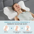 Sleeping Pillow, Bedroom Bedding, Neck Support Pillow, White,1 Piece White Fabric