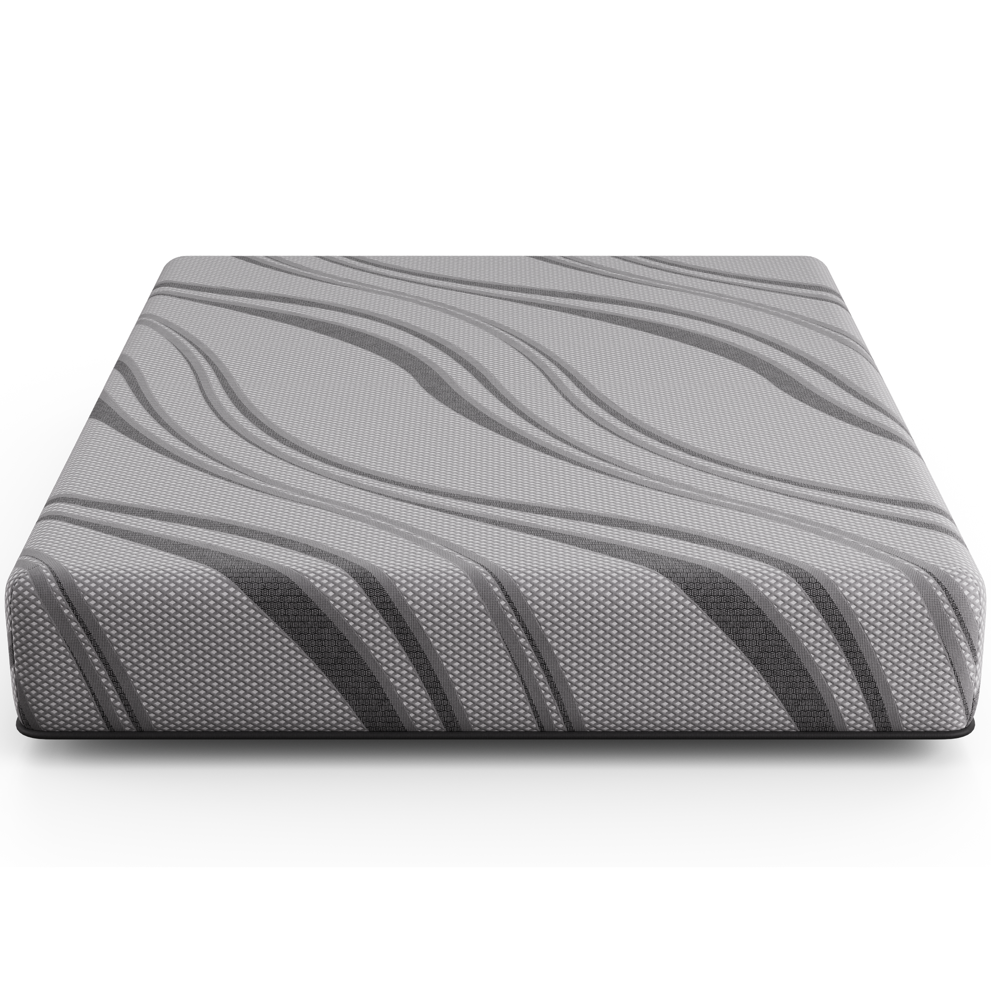 Bib: Nl 10" Pro Gel Foam Medium Queen Gray Memory Foam Fabric Queen