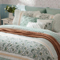 9 Piece Cotton Percale Comforter Set Aqua Cal King California King Aqua Polyester