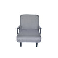 Folding Sofa Chairgrey Blue,Gray Fabric Metal