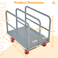 Steel Panel Truck, Heavy Duty Drywall Cart Lumber Cart Platform Truck Flat Cart, 2000Lbs, 6