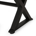 Outdoor Dining Bench, Antique Matte Black Black Aluminium