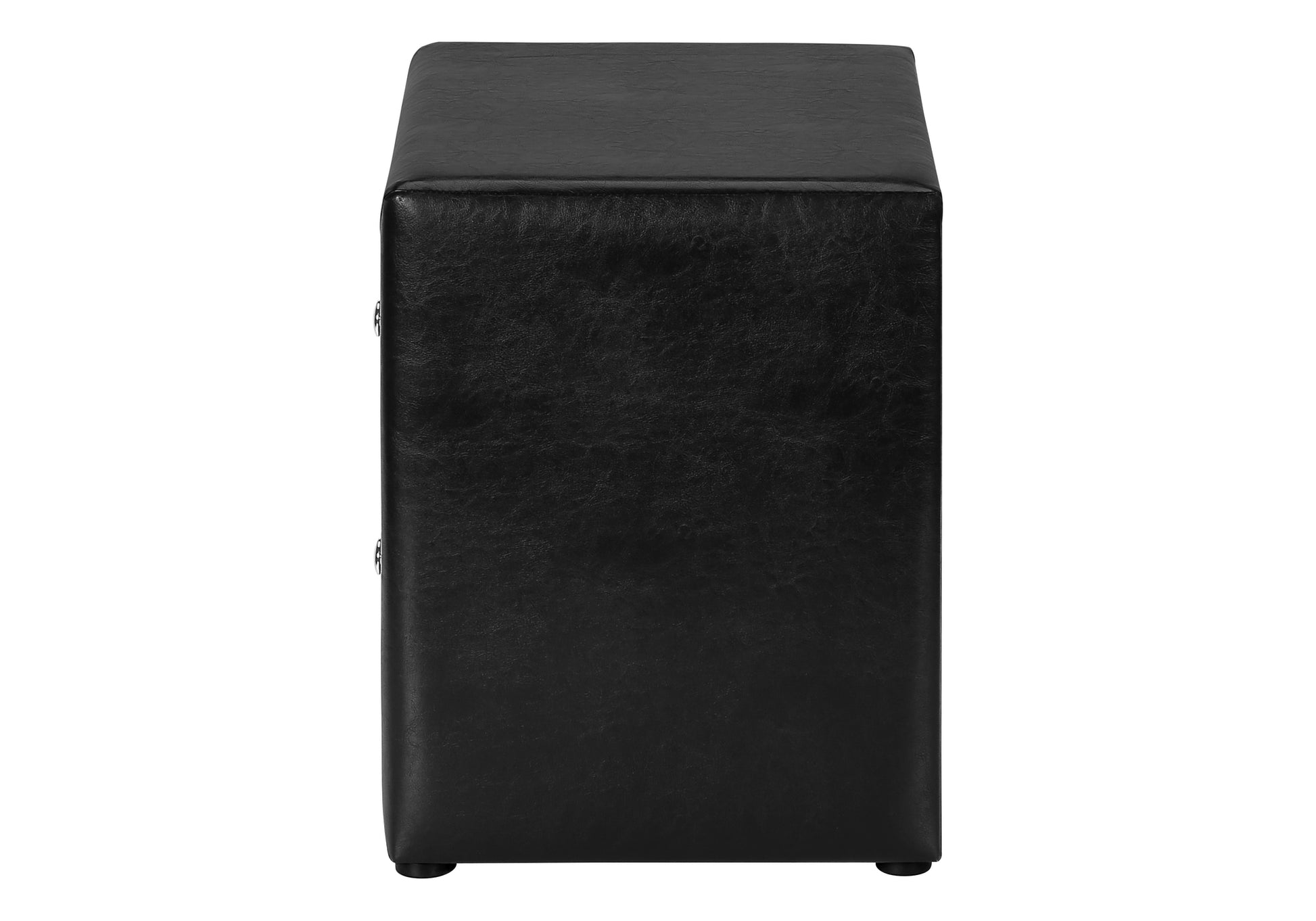 Nightstand, Nightstand, End, Side, Lamp, Storage Drawer, Bedroom, Upholstered, Black Leather Look, Transitional Black Mdf