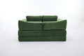 Modern Minimalist Sofa, Fold Out Sofa Bed, Convertible Chair Floor Couch & Sleeping Mattress For Living Room, Bedroom, Apartment, Removable Backrest, Green Green Chenille Soft Vintage Chenille 2 Seat