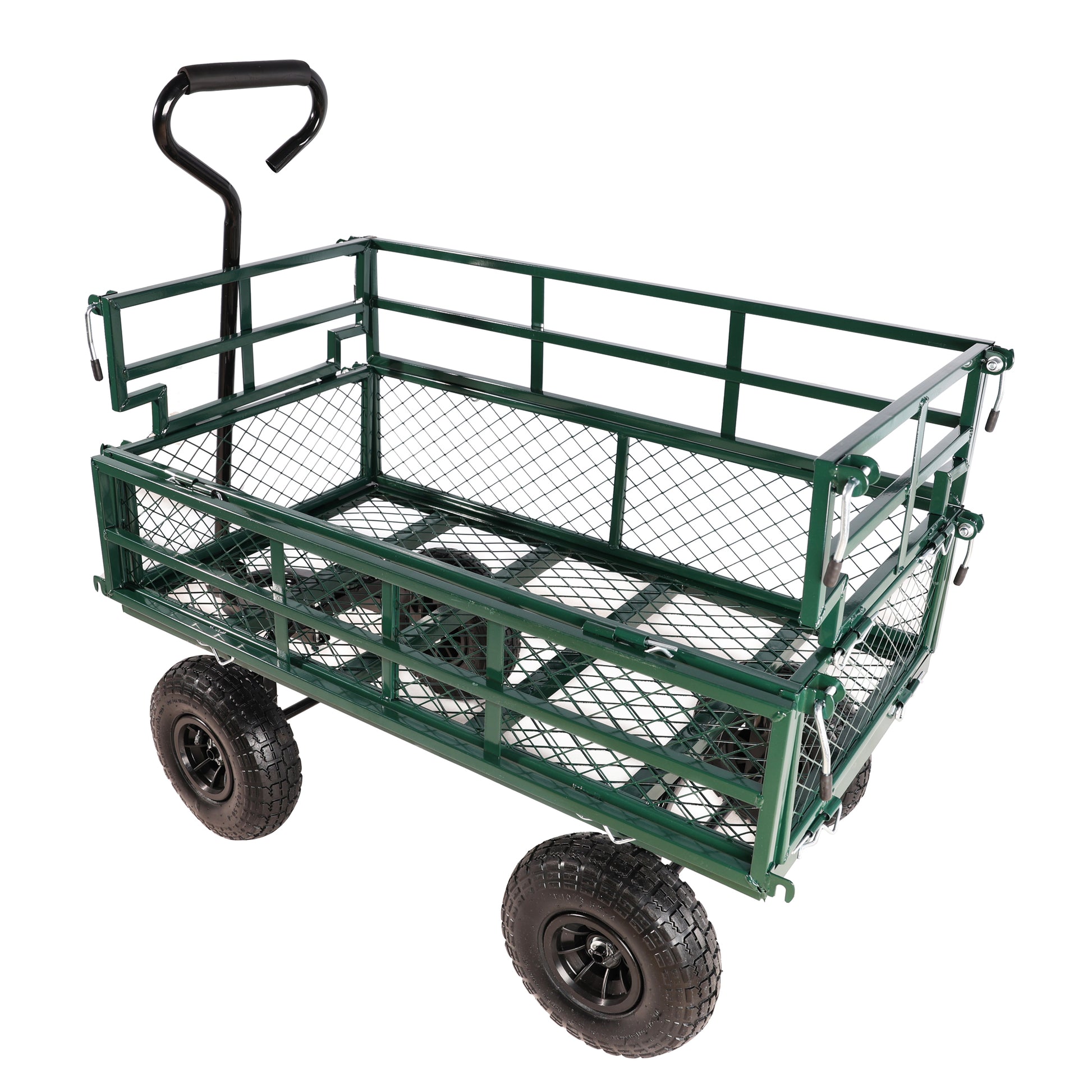 Wagon Cart Garden Cart Trucks Make It Easier To Transport Firewood Green Garden & Outdoor Metal