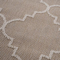 Naar Guros Collection 2X8 Ivory Trellis Indoor Outdoor Area Rug Ivory Polypropylene