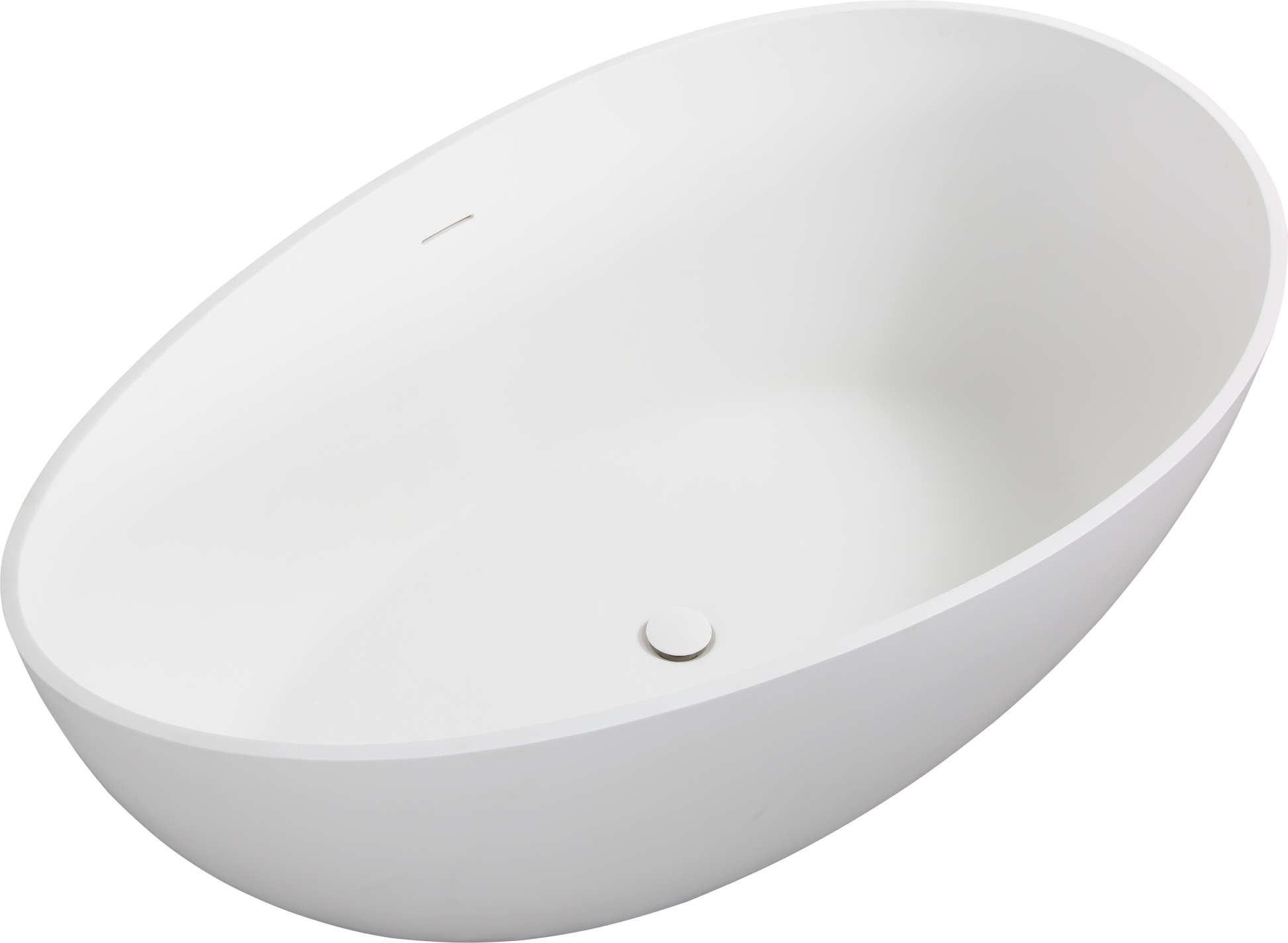 Luxury Handcrafted Stone Resin Freestanding Soaking Bathtub With Overflow In Matte White, Cupc Certified 24S05 63Mw Matte White Bathroom Freestanding Tubs Soaking Center Solid Surface