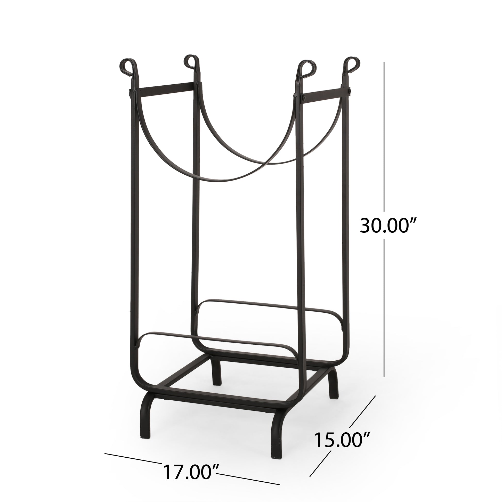 Log Rack Black Iron