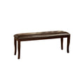 Woodside Ii Transitional Bench, Espresso Brown Wood