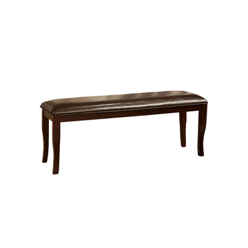 Woodside Ii Transitional Bench, Espresso Brown Wood