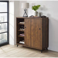 Oak Shoe Cabinet With 2 Sliding Doors Freestanding 3 4 Shelves Oak Oak Primary Living Space Sliding Doors Paper Composite