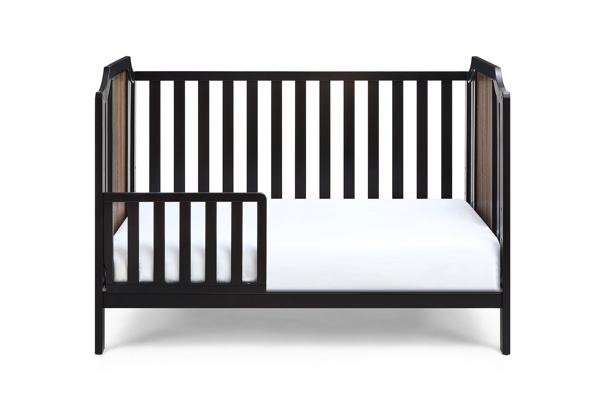 Brees Island 3 In 1 Convertible Crib Black Brownstone Black Brown Wood