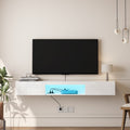 Floating Tv Stand Wall Mounted With 20 Color Leds,63