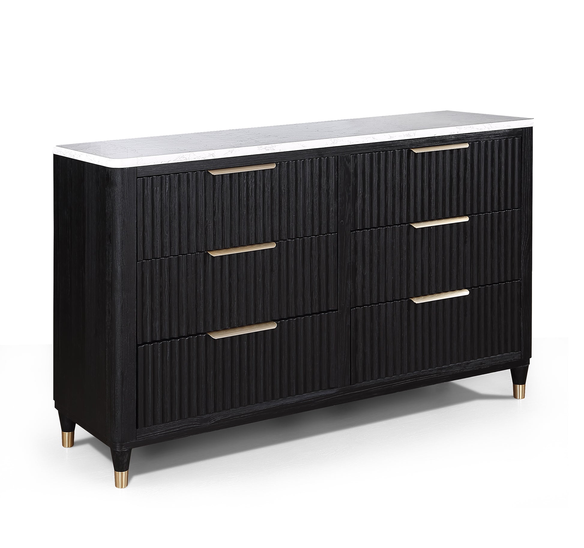 1Pc Contemporary 6 Drawer Black White Top Dresser Metal Knobs Modern Design Wooden Bedroom Furniture Black White Bedroom Contemporary,Modern Wood 1Pc Contemporary 6 Drawer Black White Top Dresser Metal Knobs Modern Design Wooden Bedroom Furniture Black White Bedroom Contemporary,Modern Wood