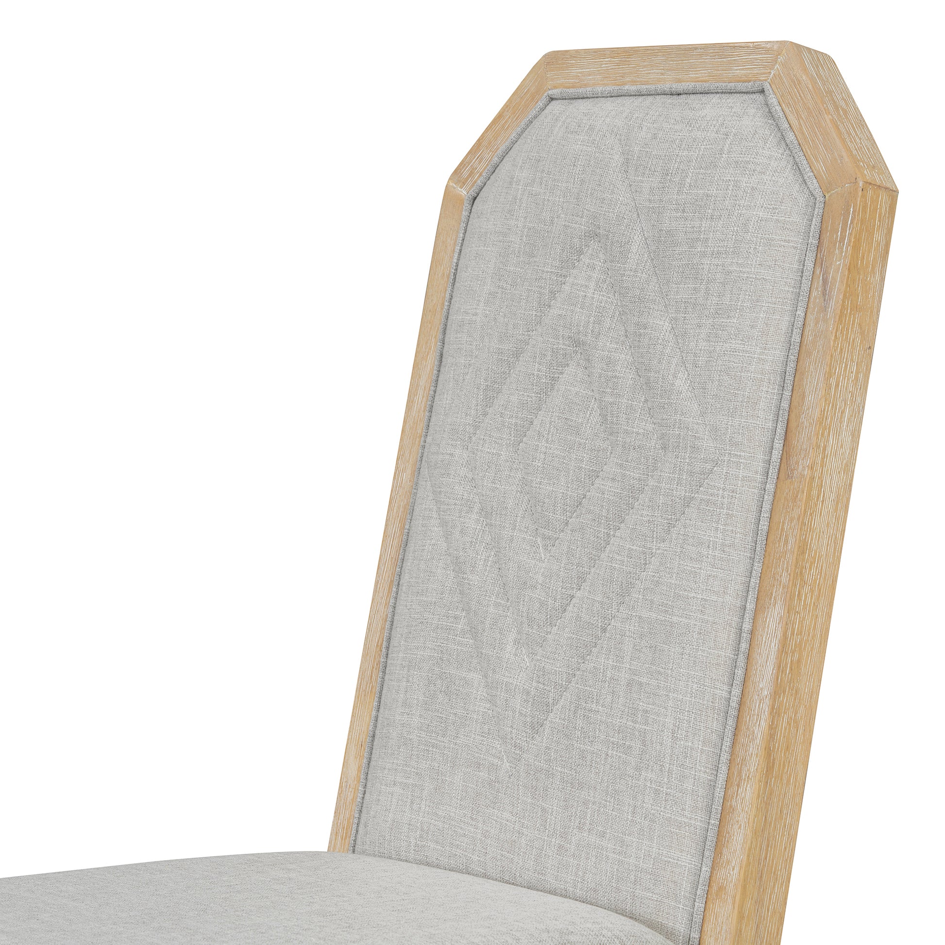 7 Piece Farmhouse Dining Set Classic Rustic Table And 6 High Back Design Chairs For Dining Room, Kitchen Natural Wood Wash Natural Wood Wash Solid Wood Mdf