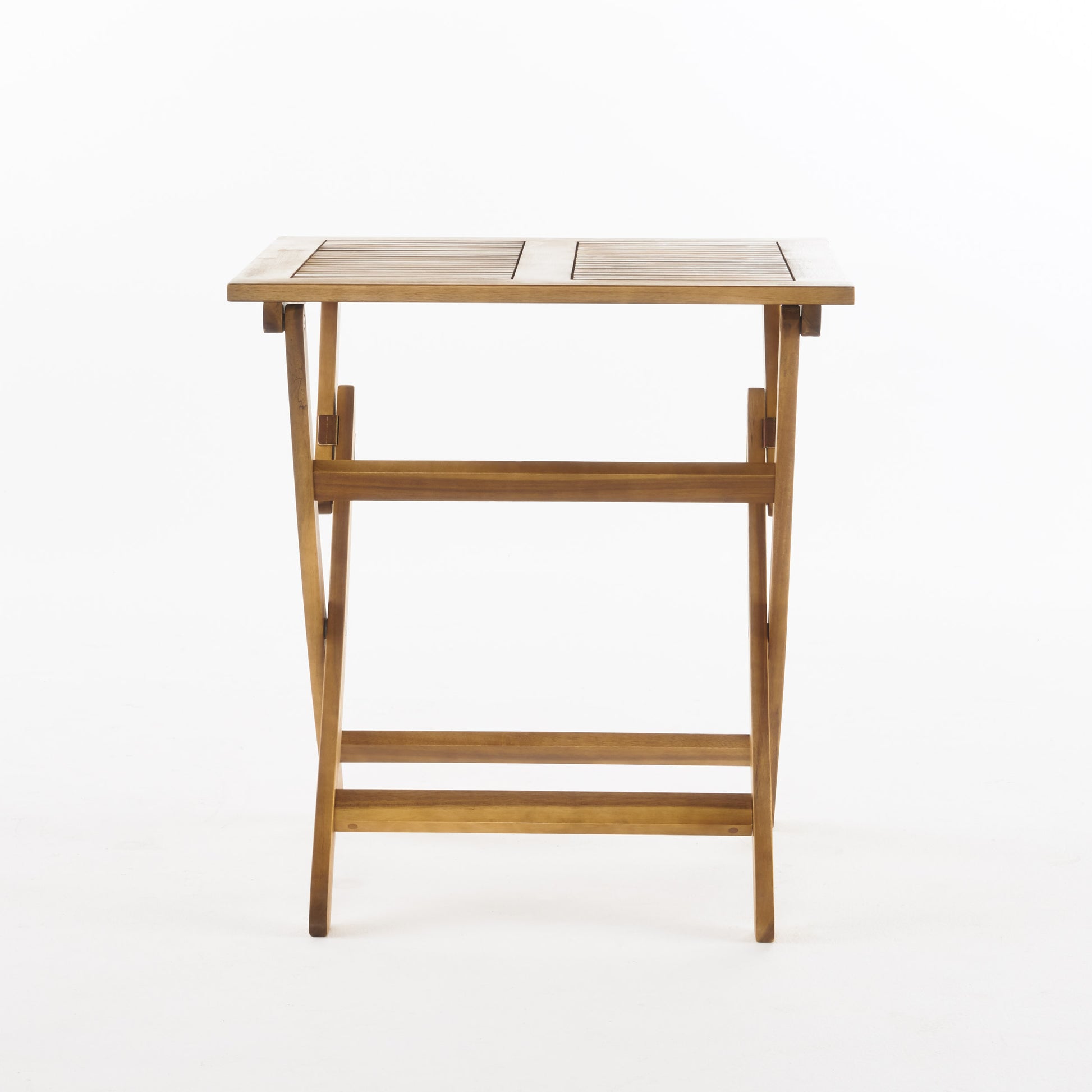 Positano 25 Inch Foldable Bistro Table Natural Acacia Wood