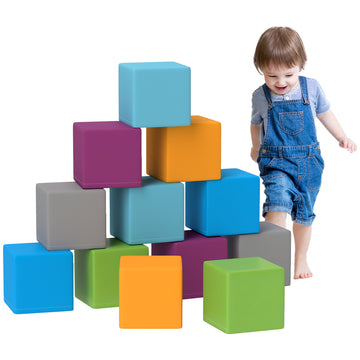 Soozier 12 Piece Soft Play Blocks Soft Foam Toy Building And Stacking