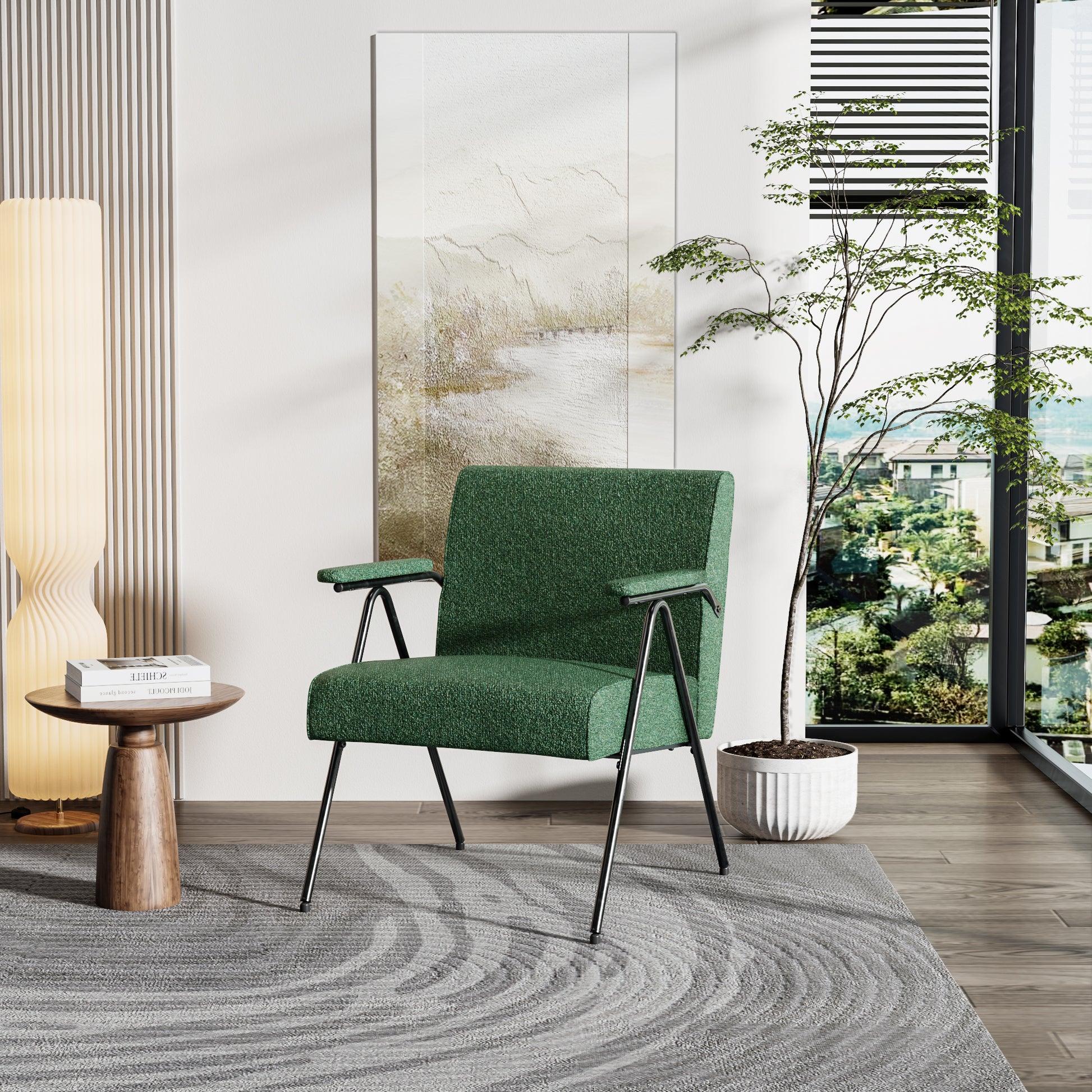 Fx P91 Gr Sofa Chair Temu Suitable Green Linen 1 Seat