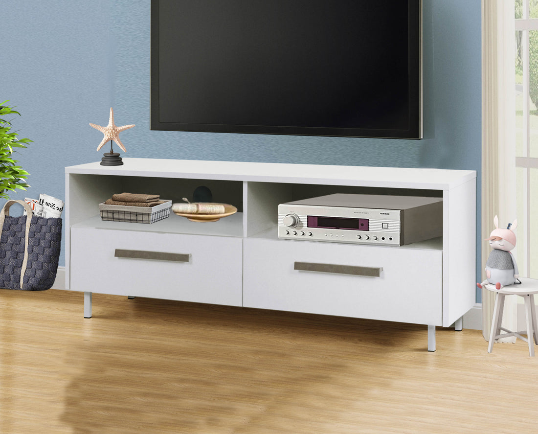 Tv Stand Modern White Media Console Entertainment Center With Storage Fits 75" Tv" White 70 79 Inches Solid Wood