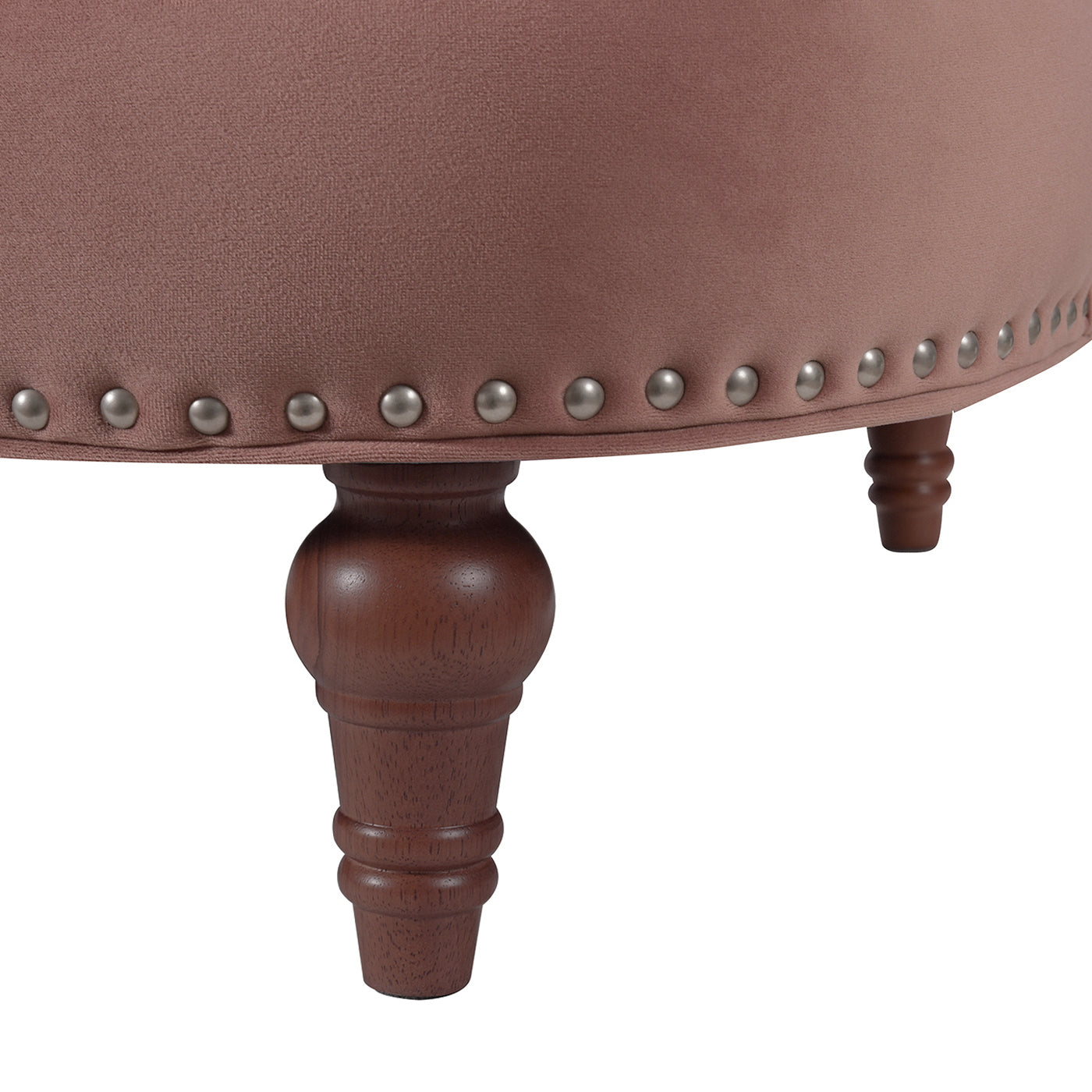 La Rosa Victorian Chesterfield Tufted Sofa, Ash Rose Pink Velvet Pink Foam Velvet 3 Seat