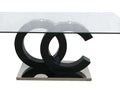 Aston Dining Table Black Mdf Steel