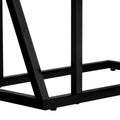 Accent Table, C Shaped, End, Side, Snack, Living Room, Bedroom, Black Laminate, Black Metal, Contemporary, Modern Black Mdf