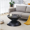 Blck Coffee Round Tables With Storge Movable Table Top Multifunctional End Side Table Matt Black Primary Living Space Casual,Cute,Modern Freestanding Round Coffee & End Tables Round Metal